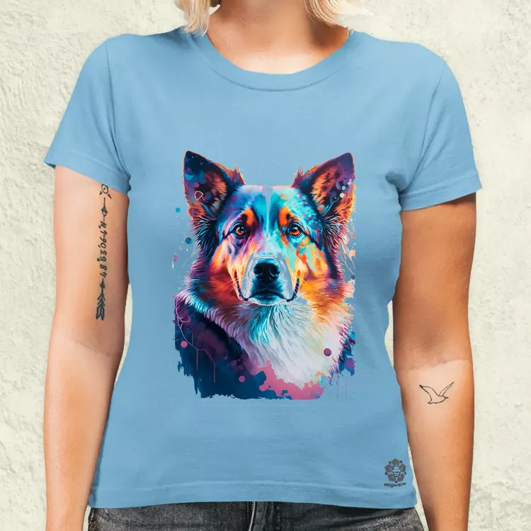 Border collie rajz v1 női póló