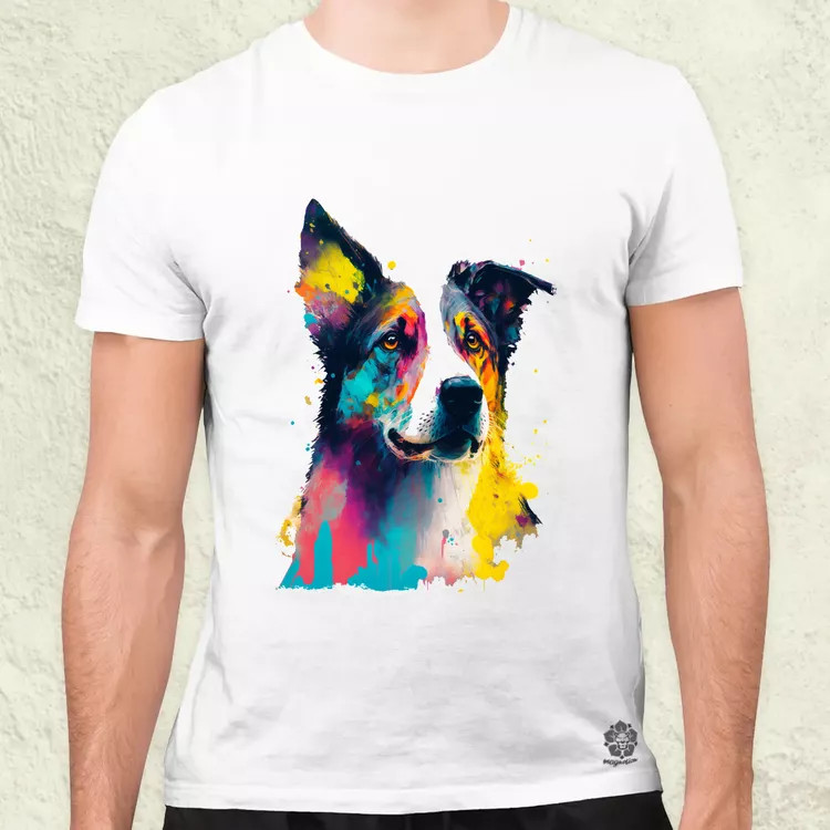 Border collie rajz v2 férfi póló