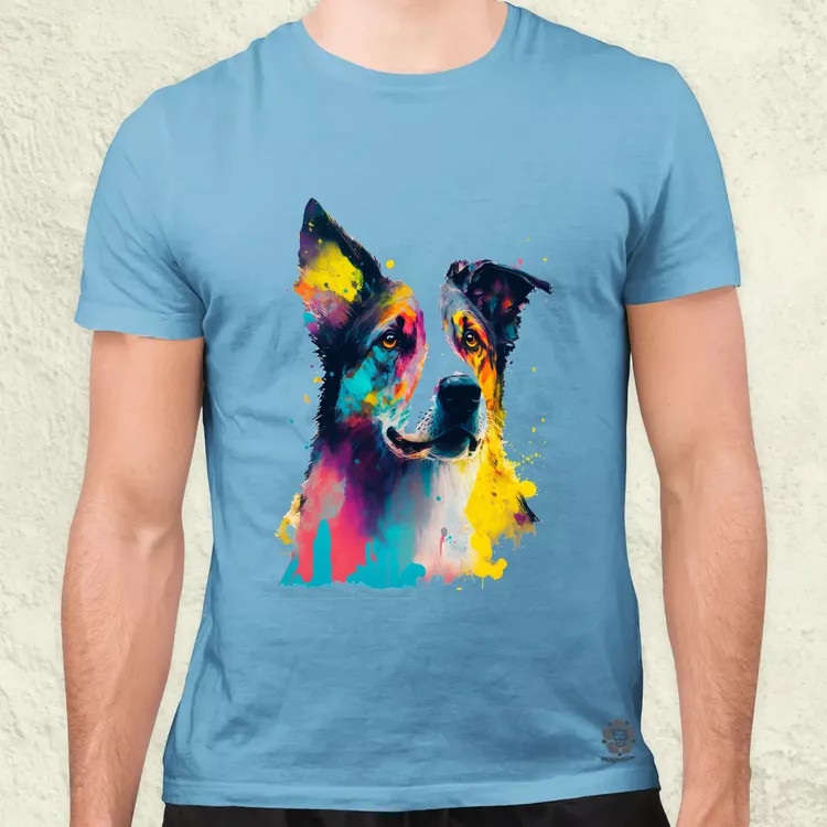 Border collie rajz v2 férfi póló