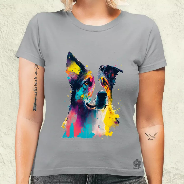 Border collie rajz v2 női póló