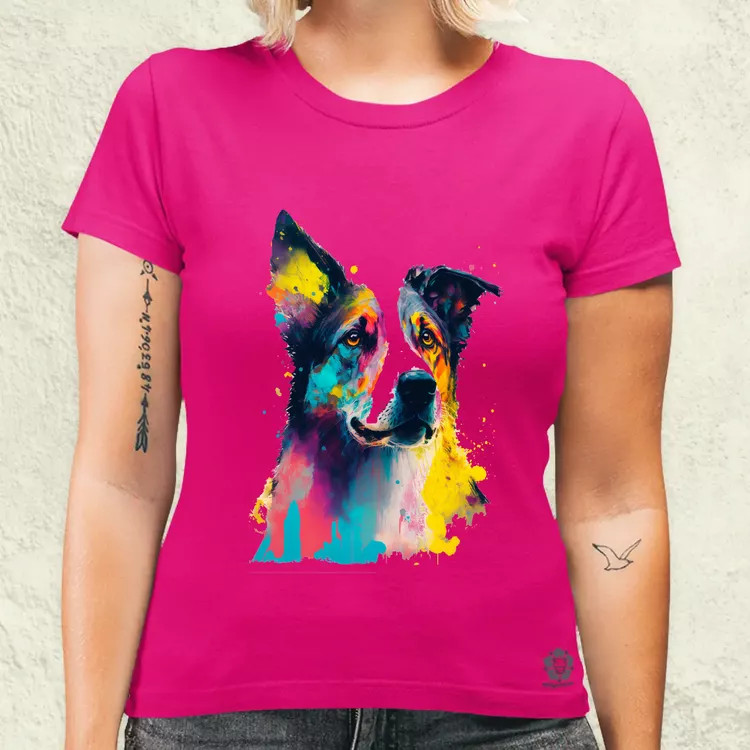 Border collie rajz v2 női póló
