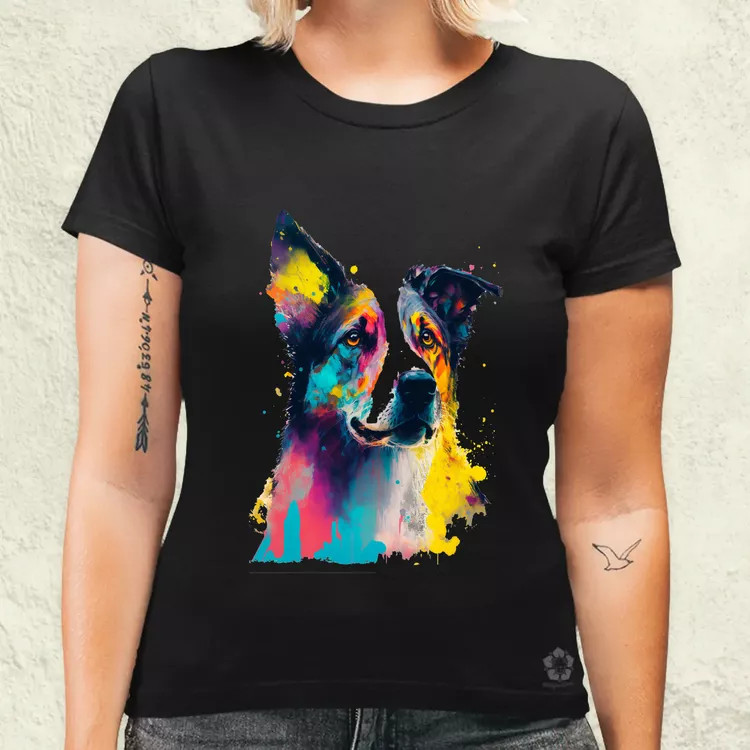 Border collie rajz v2 női póló