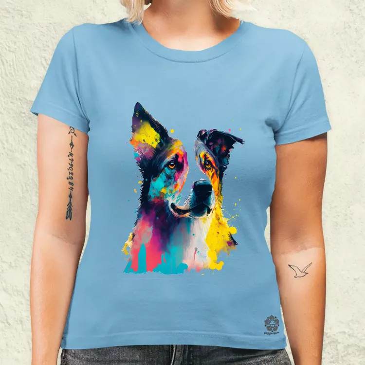 Border collie rajz v2 női póló