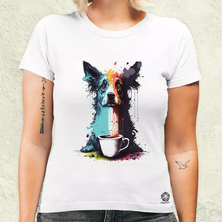 Border collie rajz v5 női póló