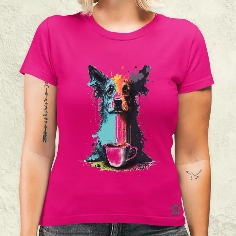 Border collie rajz v5 női póló