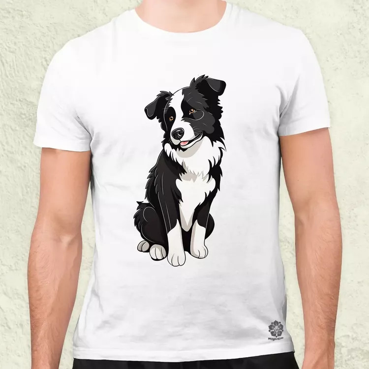 Border Collie v1 férfi póló