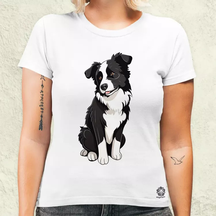 Border Collie v1 női póló