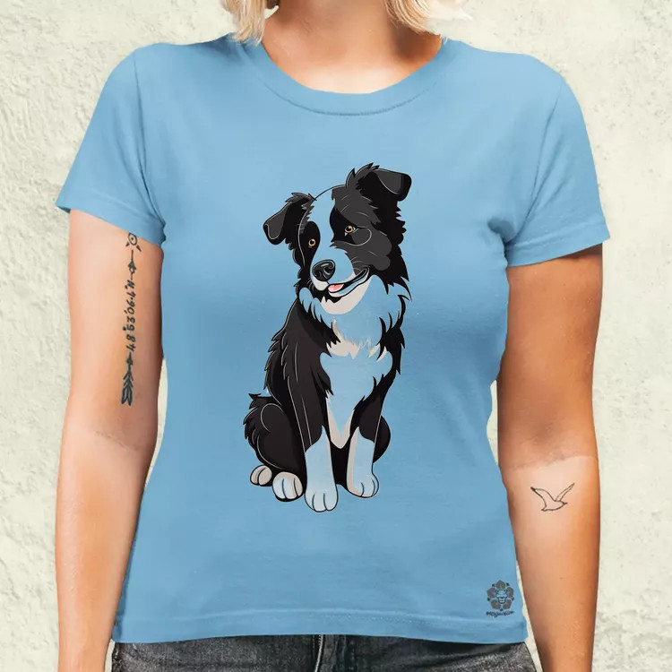 Border Collie v1 női póló