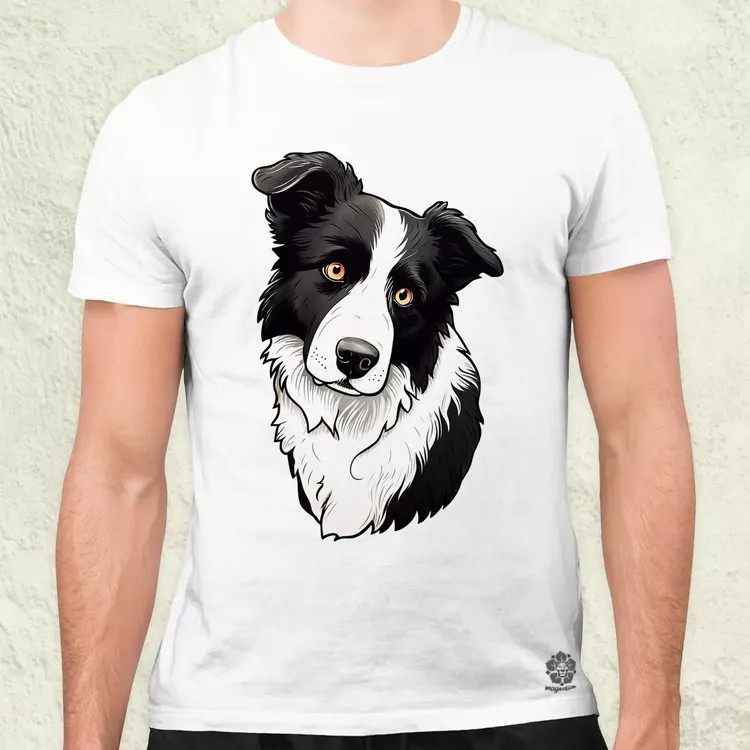 Border Collie v2 férfi póló