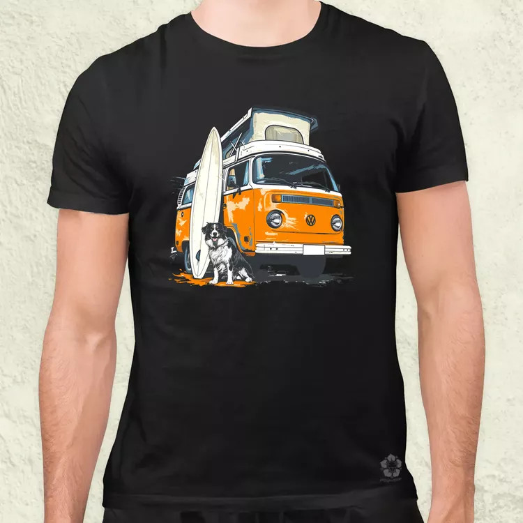 Campervan vibe v6 férfi póló
