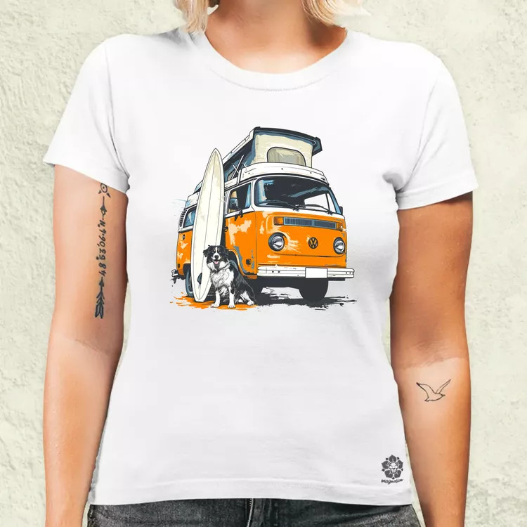 Campervan vibe v6 női póló