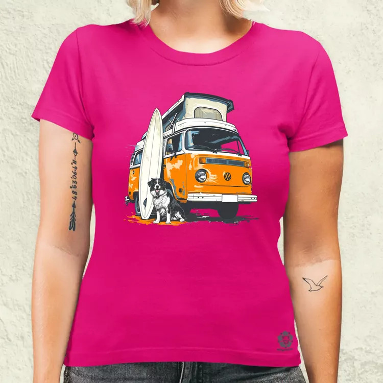 Campervan vibe v6 női póló