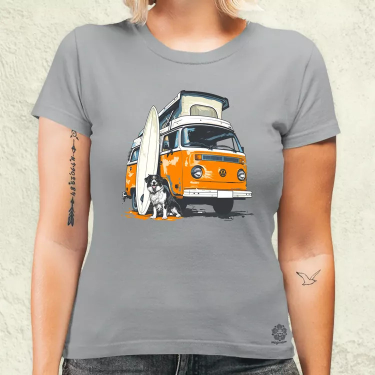 Campervan vibe v6 női póló