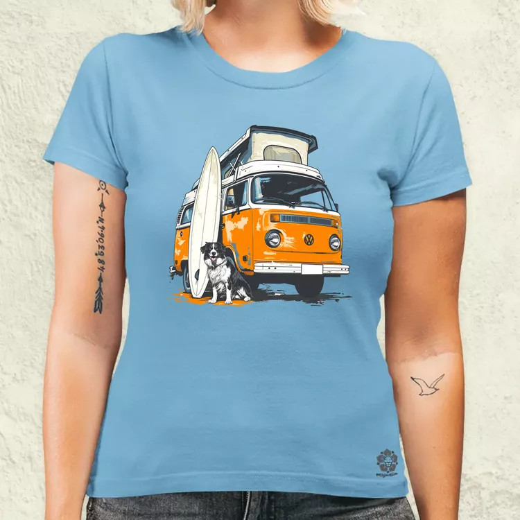 Campervan vibe v6 női póló