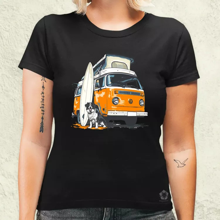 Campervan vibe v6 női póló