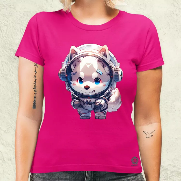 Chibi asztronauta Husky v1 női póló
