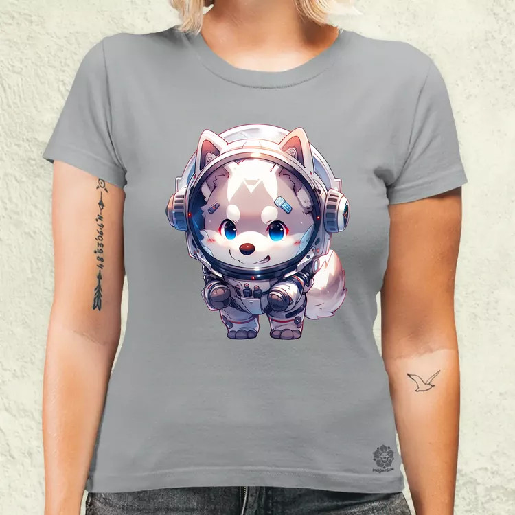 Chibi asztronauta Husky v1 női póló