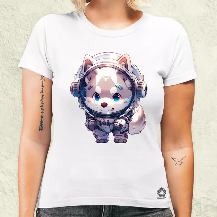 Chibi asztronauta Husky v1 női póló