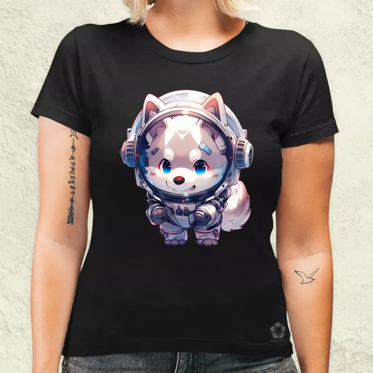 Chibi asztronauta Husky v1 női póló