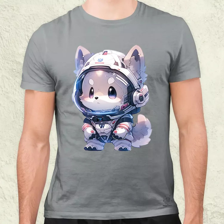 Chibi asztronauta Husky v2 férfi póló