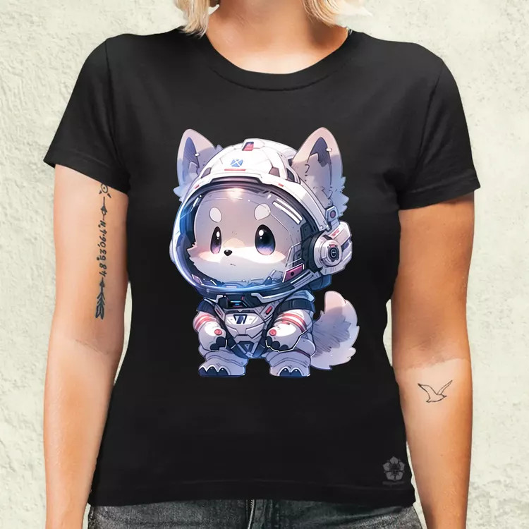 Chibi asztronauta Husky v2 női póló