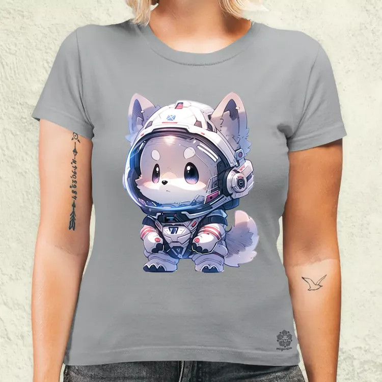 Chibi asztronauta Husky v2 női póló