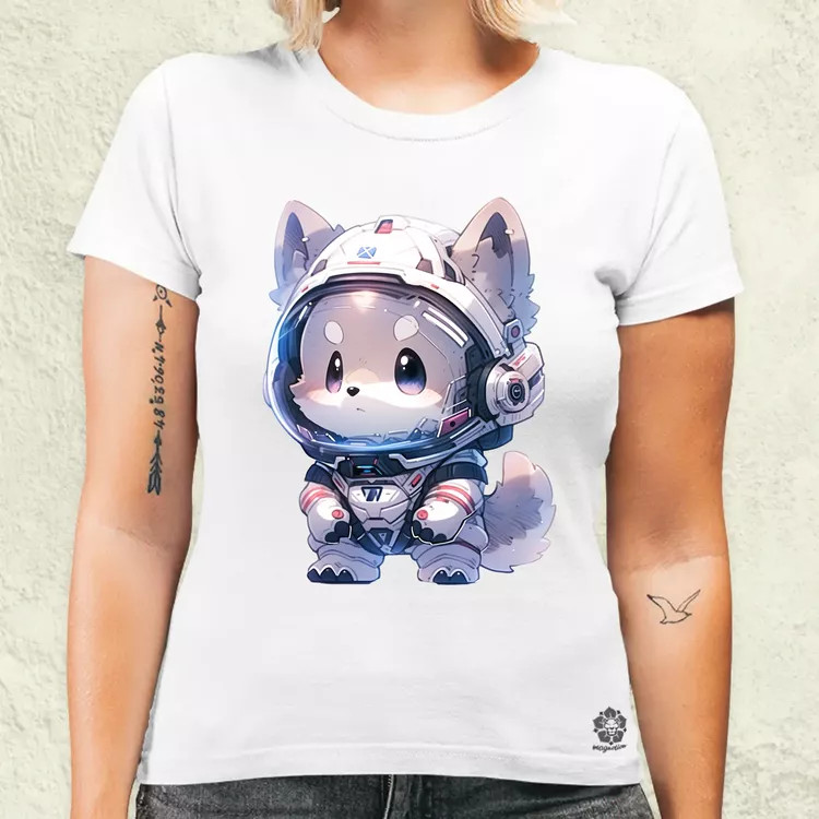 Chibi asztronauta Husky v2 női póló