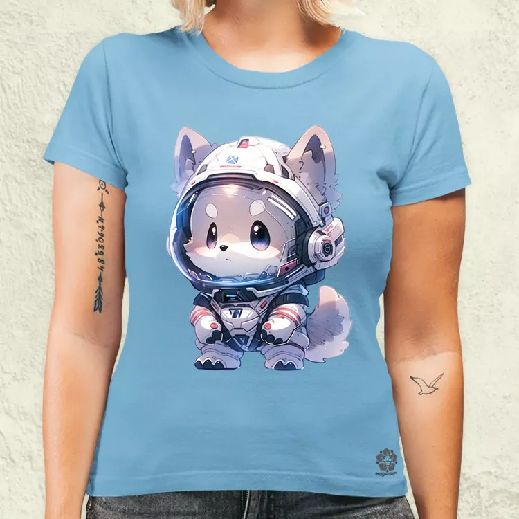 Chibi asztronauta Husky v2 női póló