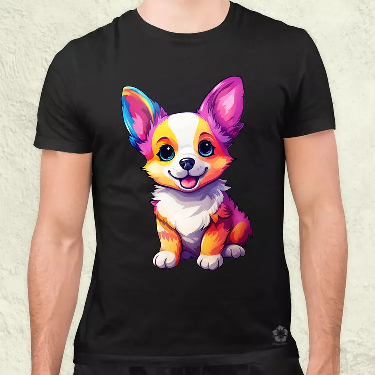 Corgi kölyök v2 férfi póló