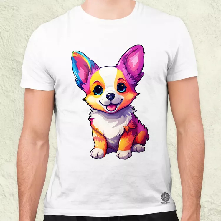 Corgi kölyök v2 férfi póló