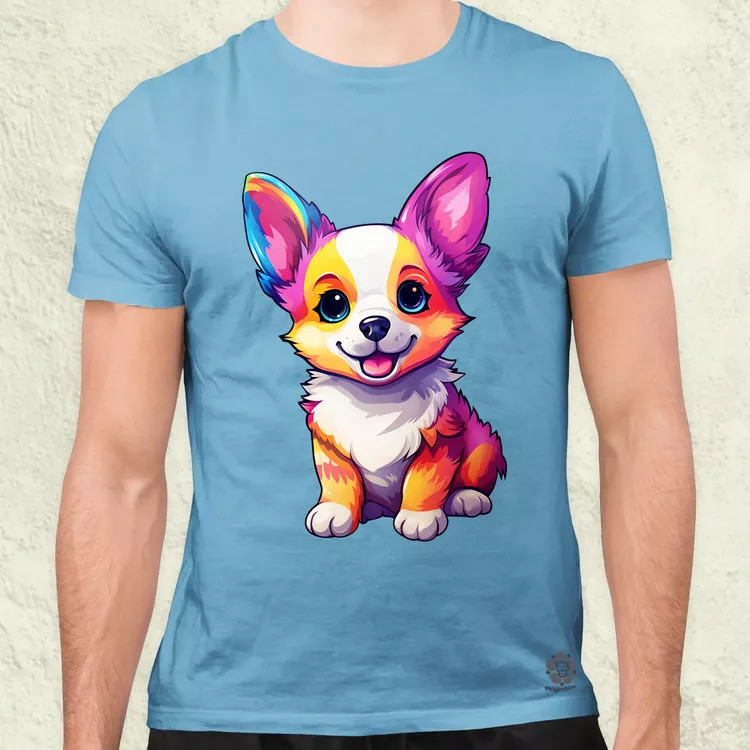 Corgi kölyök v2 férfi póló