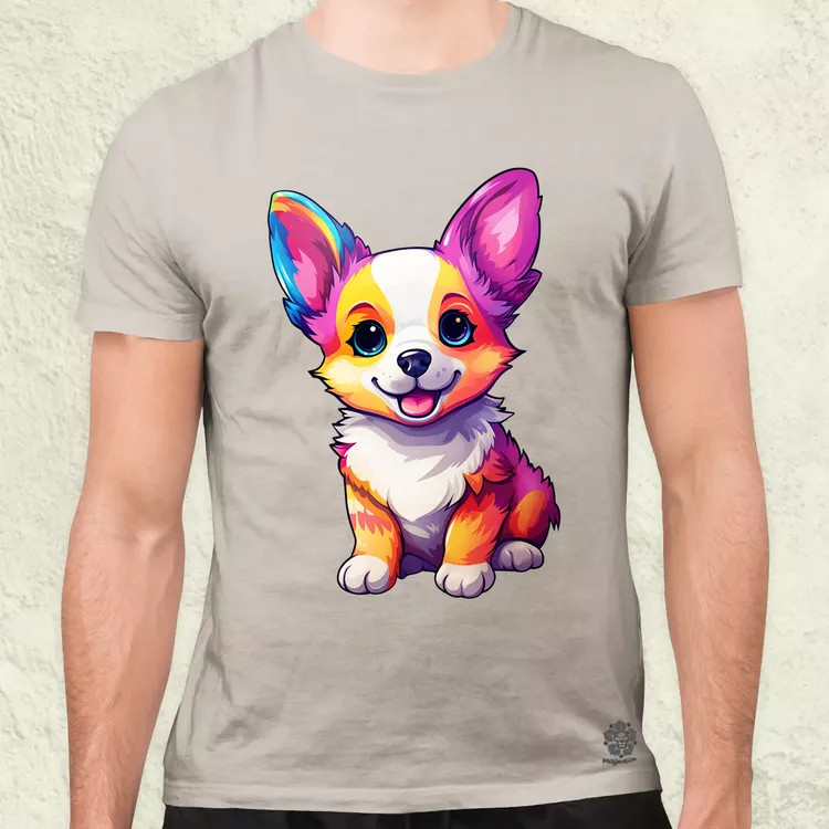 Corgi kölyök v2 férfi póló