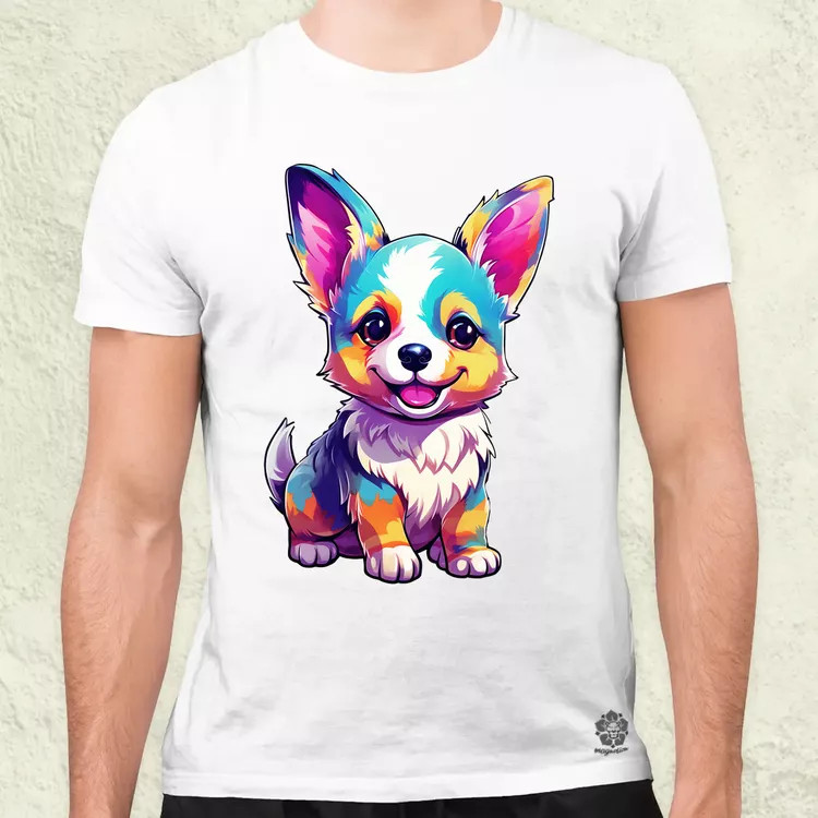 Corgi kölyök v3 férfi póló