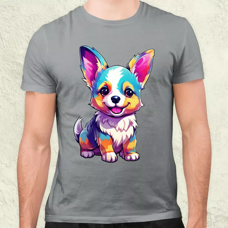 Corgi kölyök v3 férfi póló