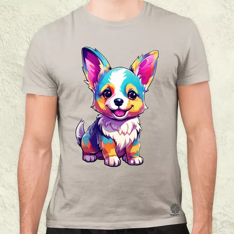 Corgi kölyök v3 férfi póló