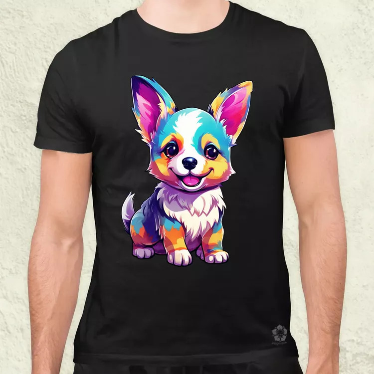 Corgi kölyök v3 férfi póló