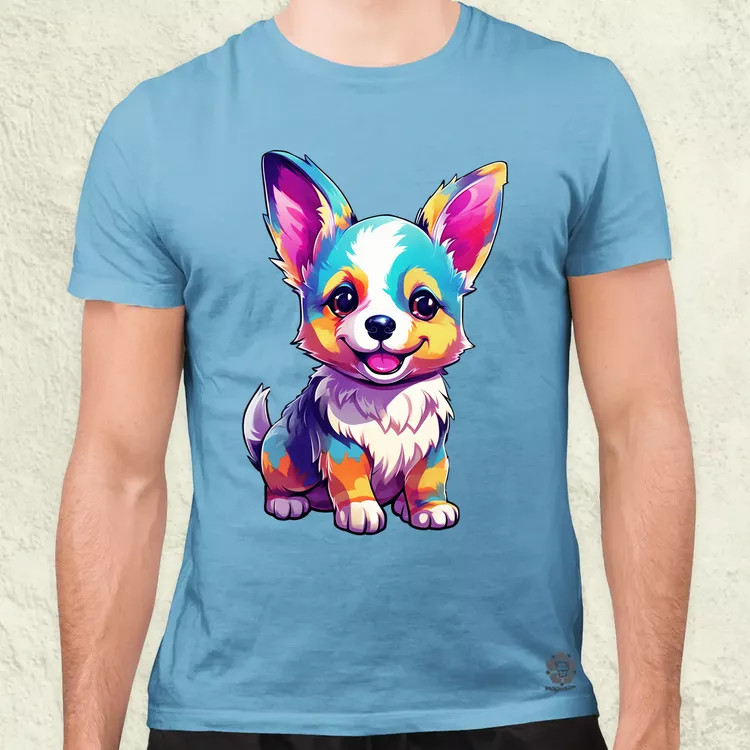Corgi kölyök v3 férfi póló