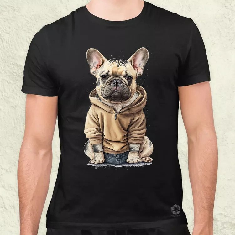 Francia bulldog kölyök v1 férfi póló