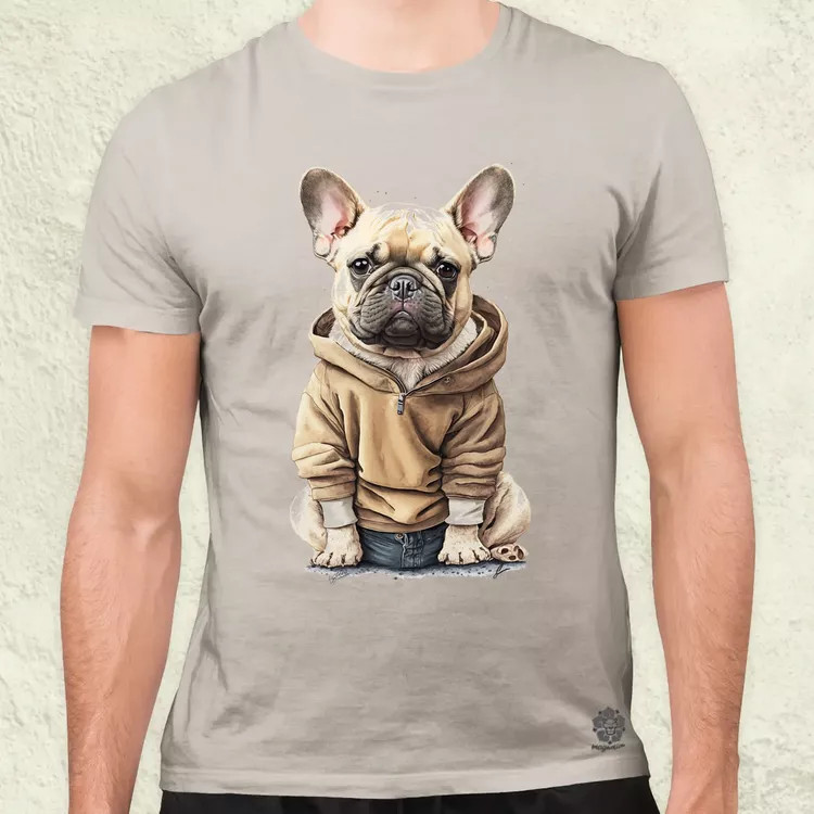 Francia bulldog kölyök v1 férfi póló