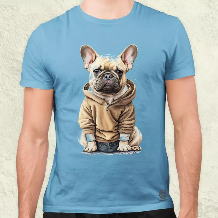 Francia bulldog kölyök v1 férfi póló