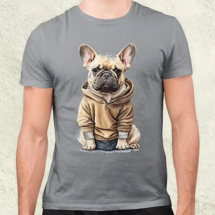Francia bulldog kölyök v1 férfi póló