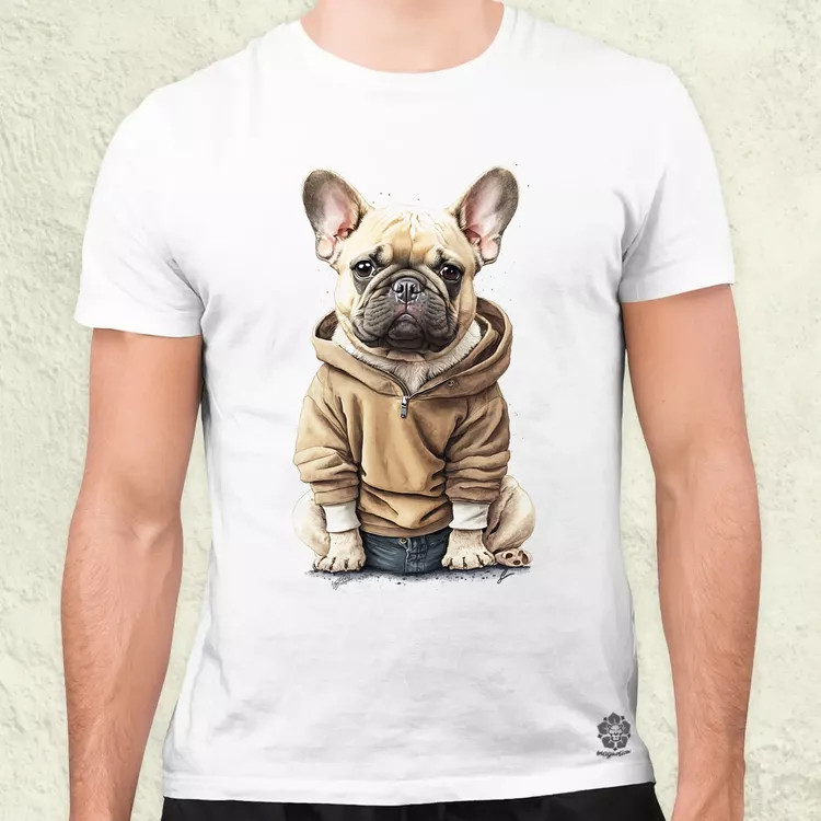 Francia bulldog kölyök v1 férfi póló