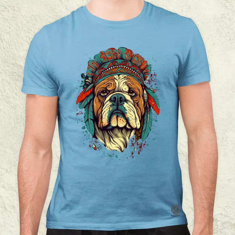 Indián bulldog v1 férfi póló