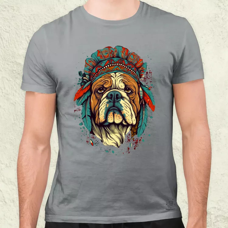 Indián bulldog v1 férfi póló