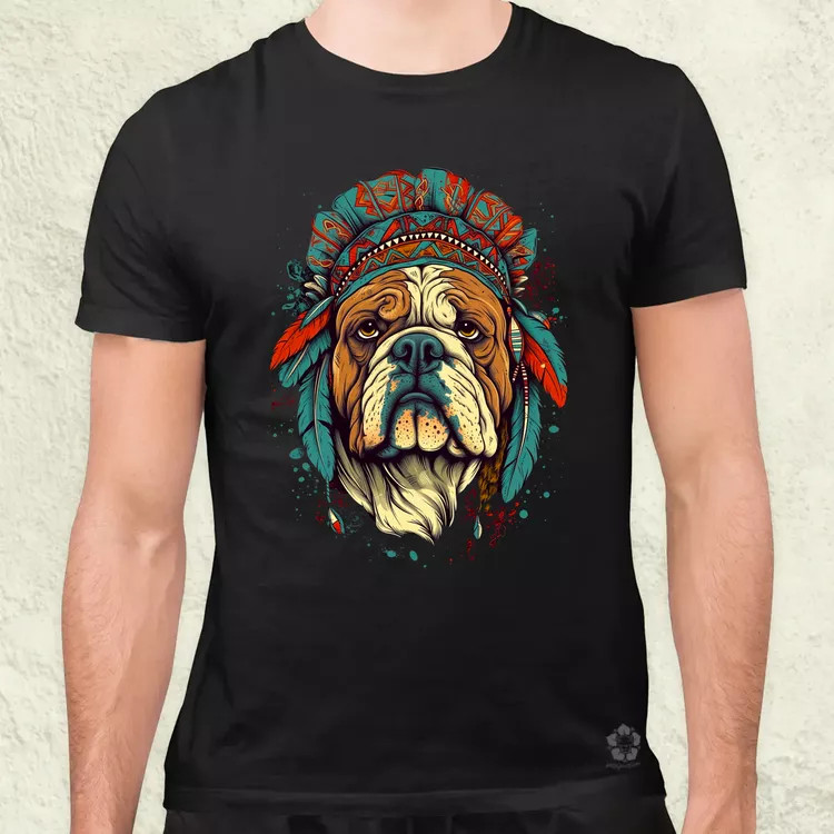 Indián bulldog v1 férfi póló