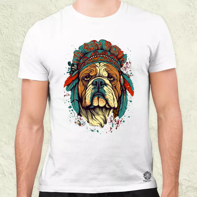 Indián bulldog v1 férfi póló