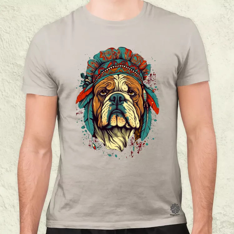 Indián bulldog v1 férfi póló