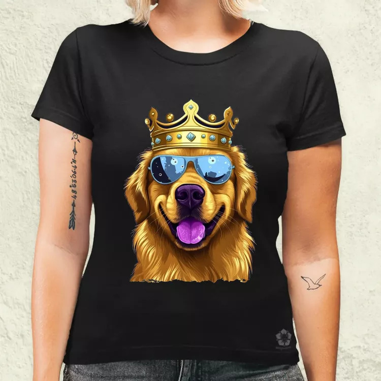 Király Golden Retriever v2 női póló