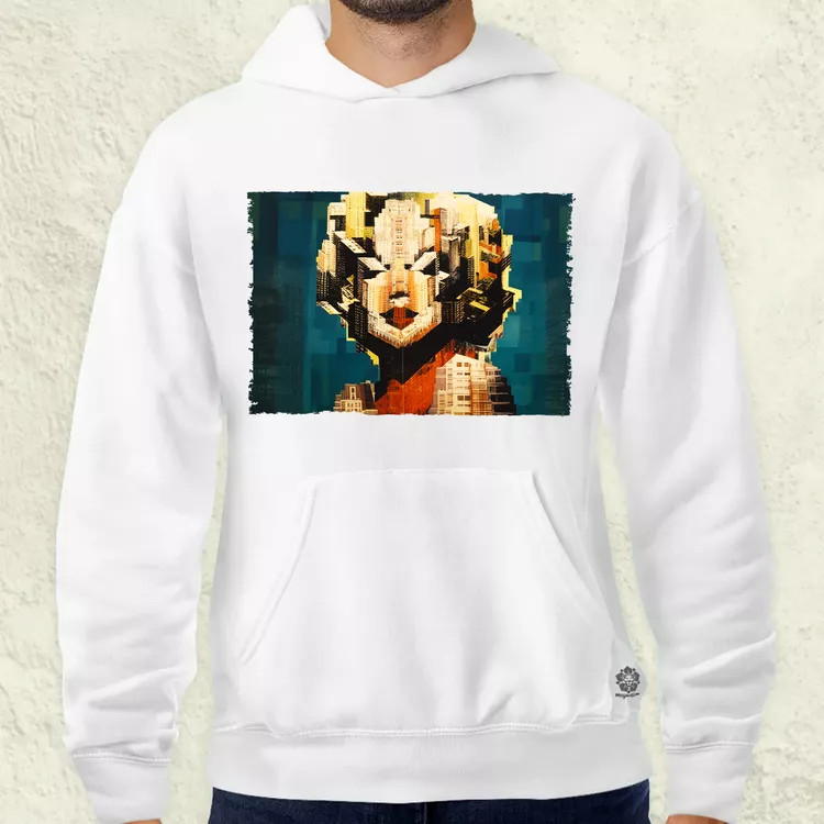 Pareidolia Marilyn Monroe város fantázia v4 férfi pulóver