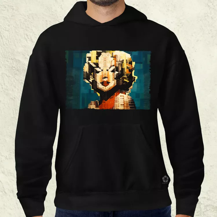 Pareidolia Marilyn Monroe város fantázia v4 férfi pulóver